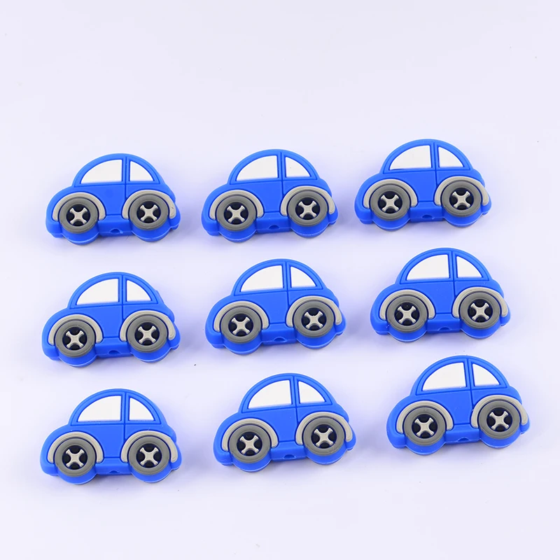 10 шт./лот безопасные силиконовые бусины для автомобиля Детские Мультяшные