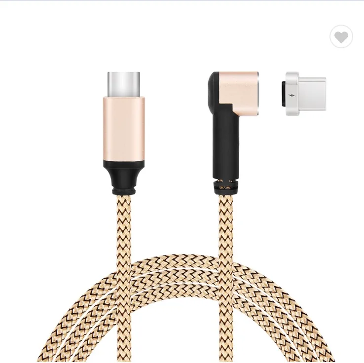Gold Type C 2 м 87 Вт Магнитный PD type C к usb type C кабель для быстрой зарядки 4.5A USB C кабель для зарядного устройства для Macbook Pro air huawei samsung S9 S10 - Цвет: Gold Type C