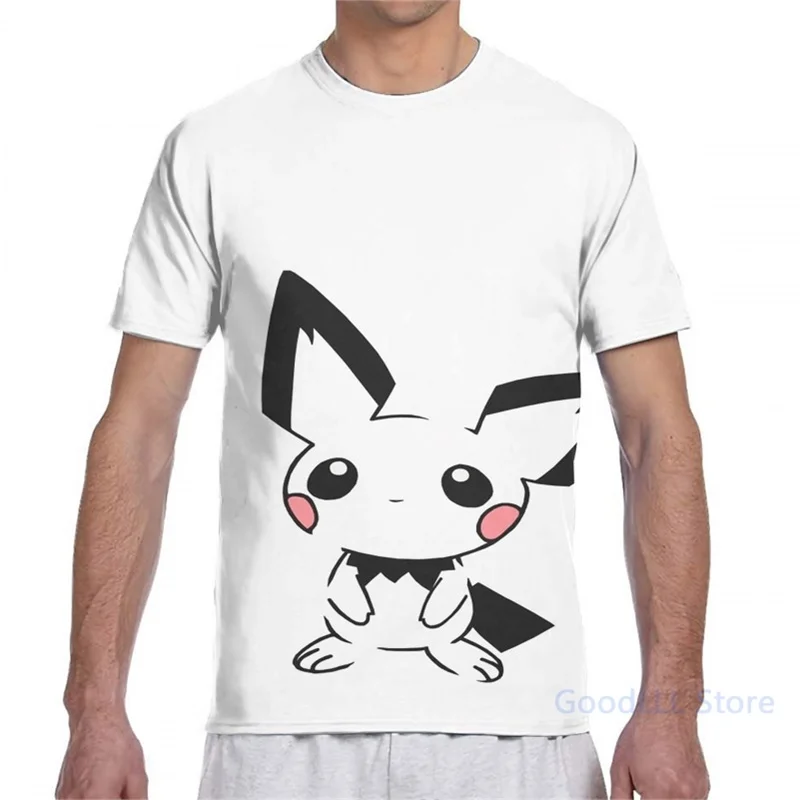 Мужская футболка с принтом Pichu модная коротким рукавом для мальчиков и девочек |