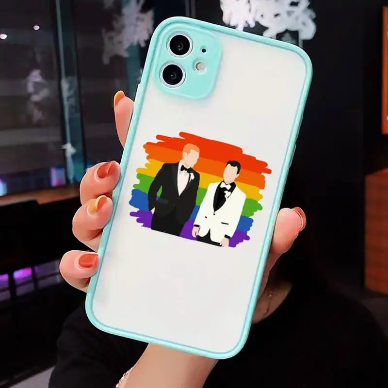 

Lip Gallagher Shameless tv show Phone Case For iPhone 12 11 Mini Pro XR XS Max 7 8 Plus X Matte transparent blue Back Cover