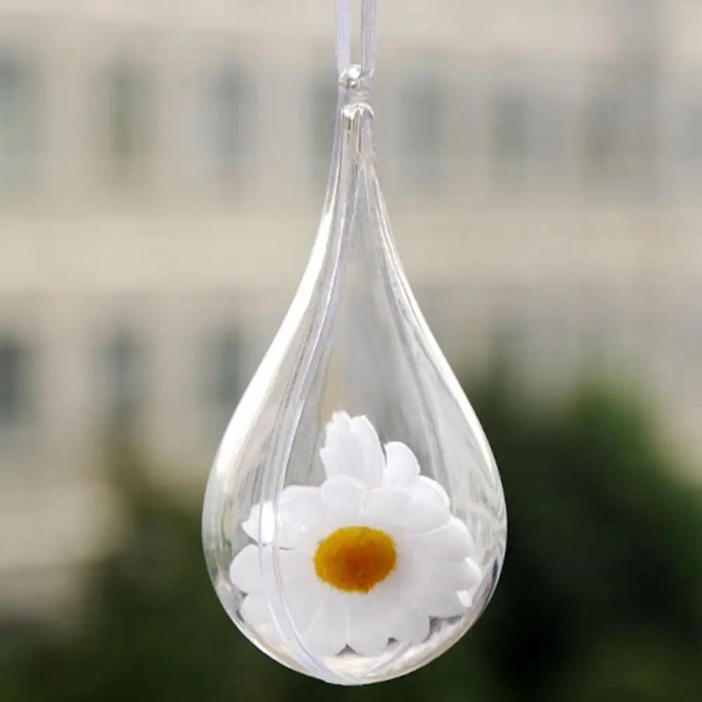 

5PCS Droplet Bead Transparent Plastic Acrylic Drop Beads Can Fill The Ball Christmas Tree DIY Jewelry Decorations Home Decor