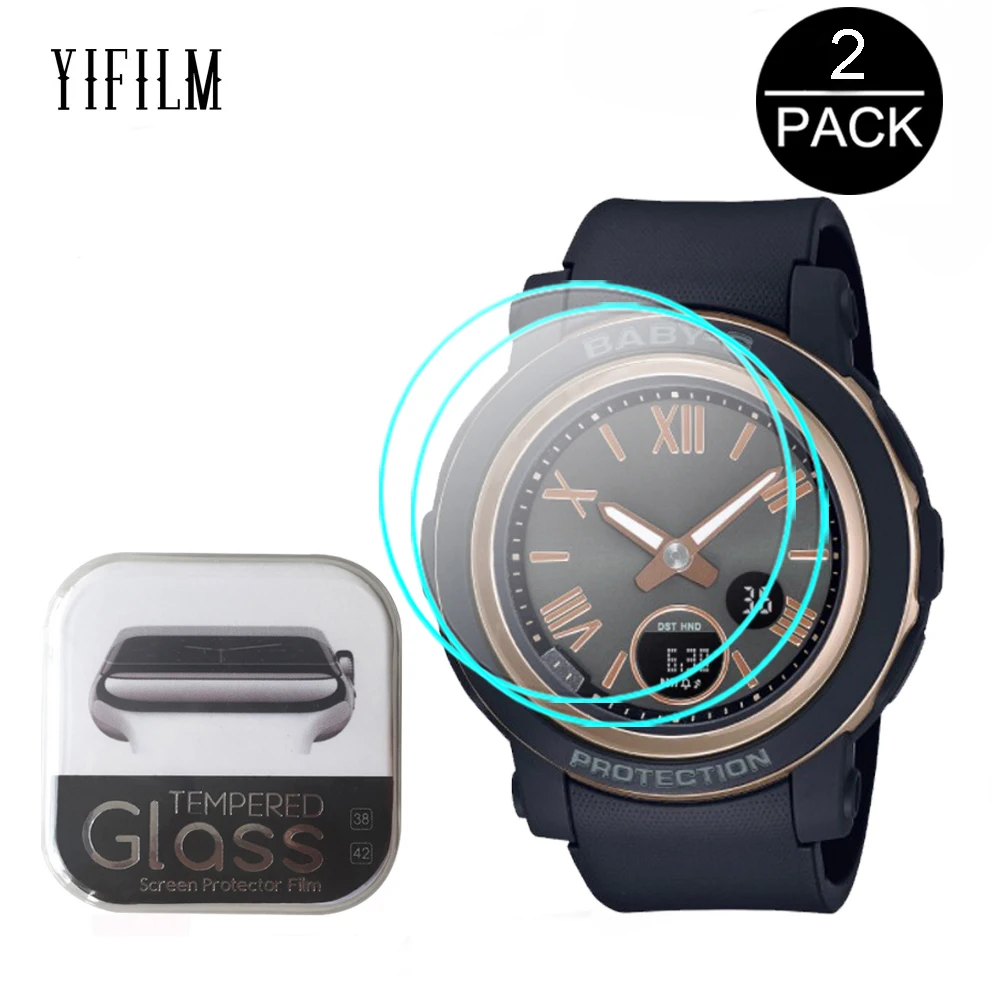 

2PCS Smartwatch HD Protector Film For Casio BABY-G BGA-290 MSG-B100MV 9H Tempered Glass Anti-Scratch Water-proof Protective Film
