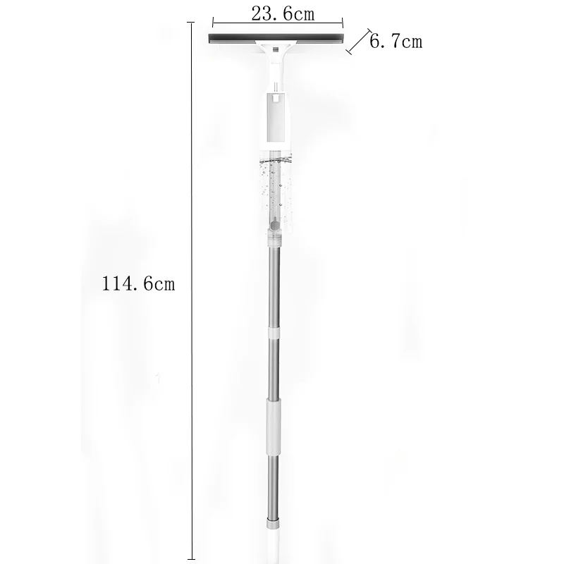 

Water Spray Window Cleaner Sweeper with 3pcs Reusable Pads Long Handle Glass Clean Brush Cleaning Mop Household Cleaning Tools