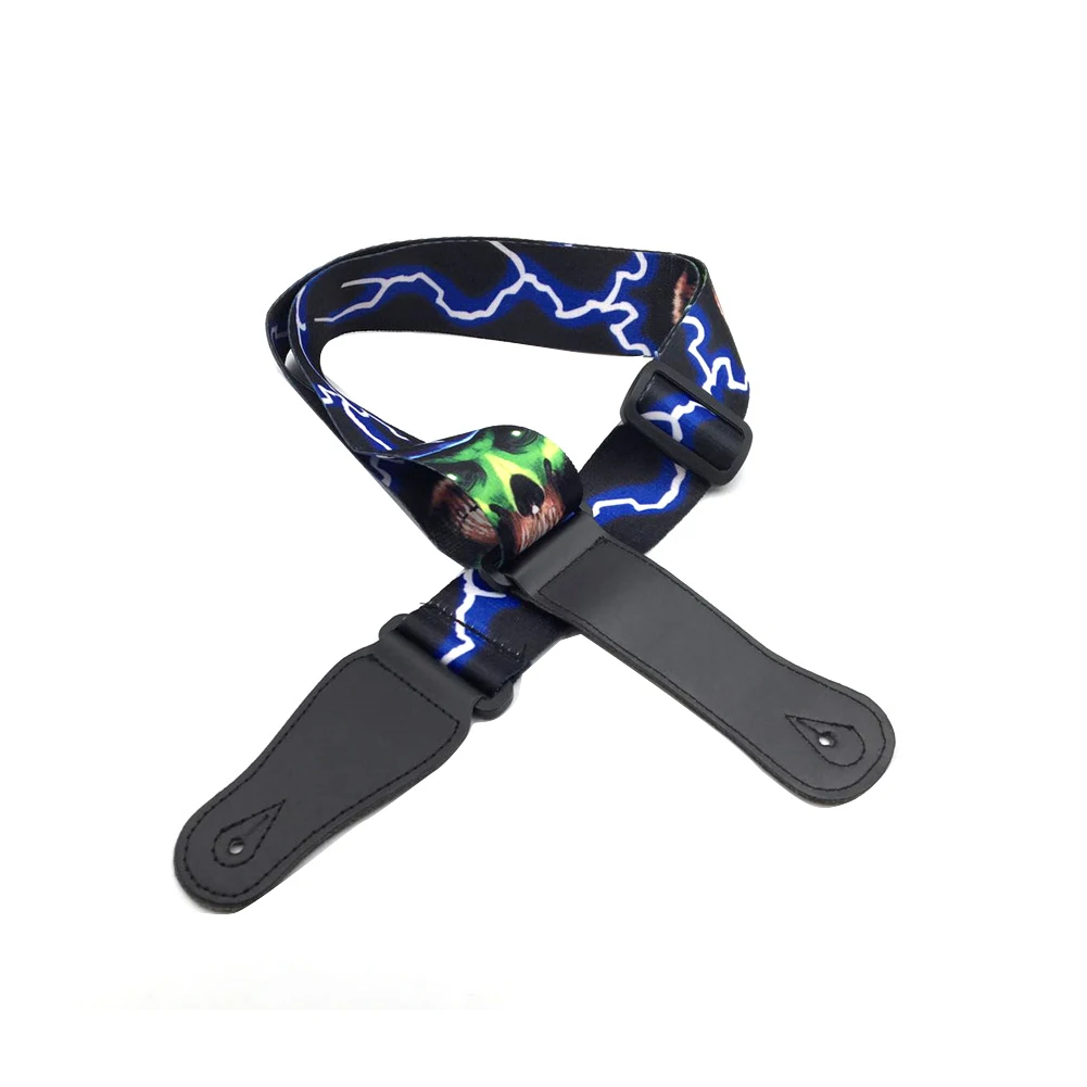 

Wear Resistant Lightweight Ethnic Style Guitar Strap Instrument Widened Geometric Pattern Soft Adjustable Anti Slip Accessories