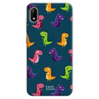 FunnyTechЧехол для Wiko Y70 l чехол с мини-динозаврами на голубом фоне