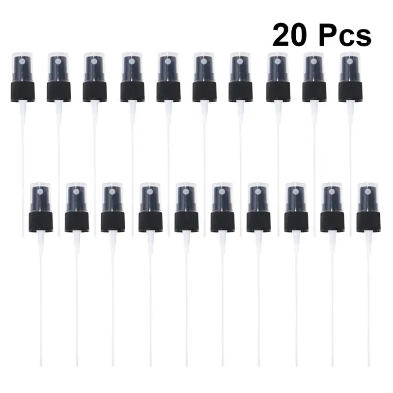 

20Pcs Portable Spary Bottle Pump Perfume Spray Head Mist Sprayer Replacement Spray Head Black 18/20/24 Caliber