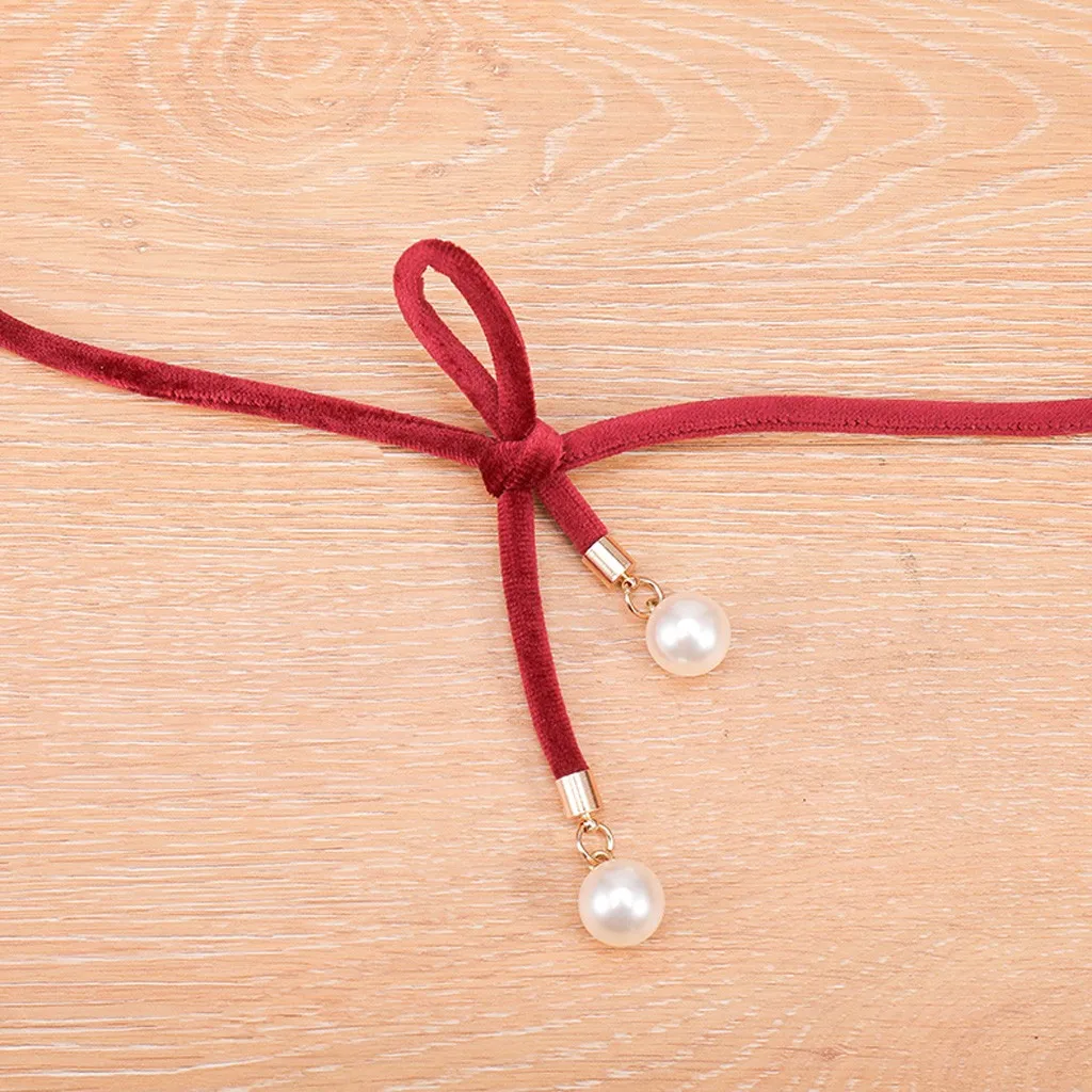 

Women Belt Bandage Pearl Pendant Belt Simple Waistband Pearl Decorative Chain Belt For Dress riem pasek damski ceinture femme #L