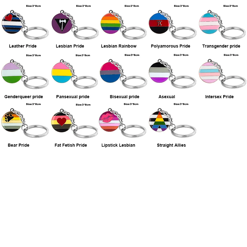 Радужное кольцо для ключей ЛГБТ значок геев Радужный брошь|Значки| |