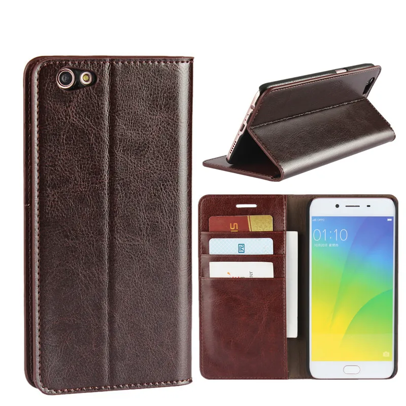 Чехол-книжка для Oppo R9s 5 дюйма из натуральной кожи