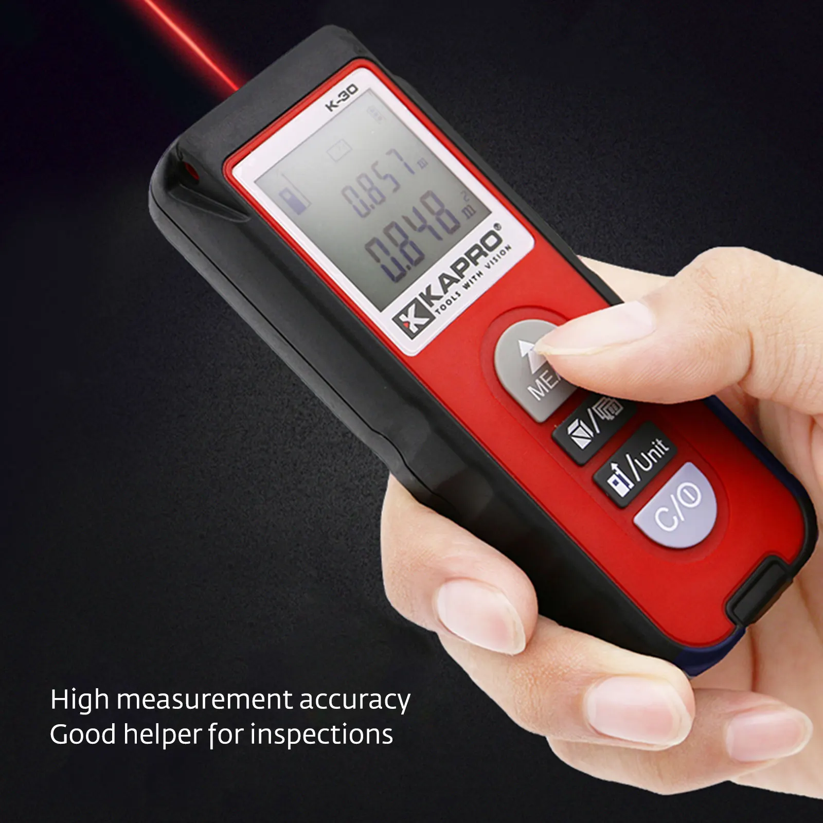 

30M Portable Digital Roulette Laser Measure Distance Meter Backlight Range Finder Electronic Trena Laser Tape Rangefinder
