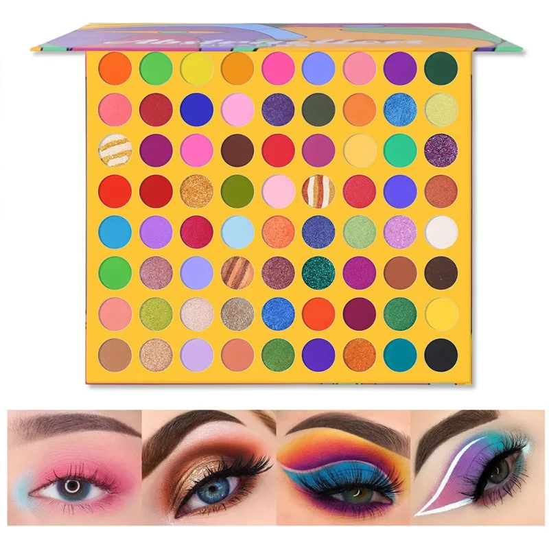 

Abstraction 72 Colors Eyeshadow Palette Matte Pressed Glitter Shimmer Eye Shadow Waterproof Professional Make Up Palette