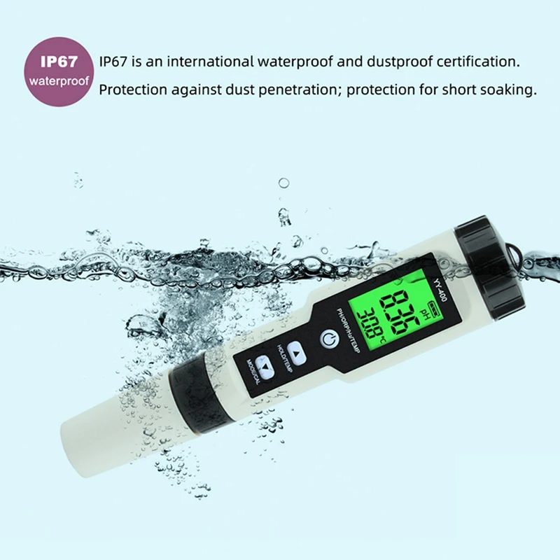 New YY-400 Hydrogen Ion Concentration Water Quality Test Pen PH/ORP/H2 and TEM 4 in 1 Digital Drinking Meter | Инструменты