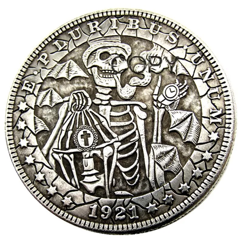 HB(27)US Hobo 1921 Morgan Dollar In Mermaid Creative Coin Pressed Silver Plated Copy Coins | Дом и сад