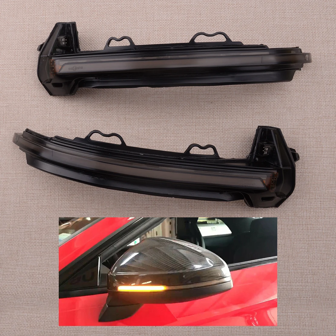 

New 2Pcs/ Set Side Mirror Dynamic LED Turn Signal Light Fit For Audi A4 S4 RS4 A5 S5 RS5 2019 2018 2017