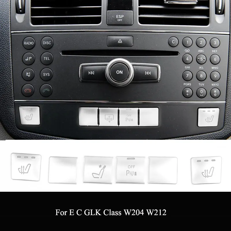 Хромированная панель для Mercedes Benz C E GLK Class W204 W212 X204 CD кнопка переключения блестки