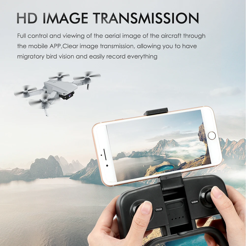 Дрон Hipac KF609 с камерой 4K 12 мин Wi-Fi FPV HD двойная камера Квадрокоптер оптическим
