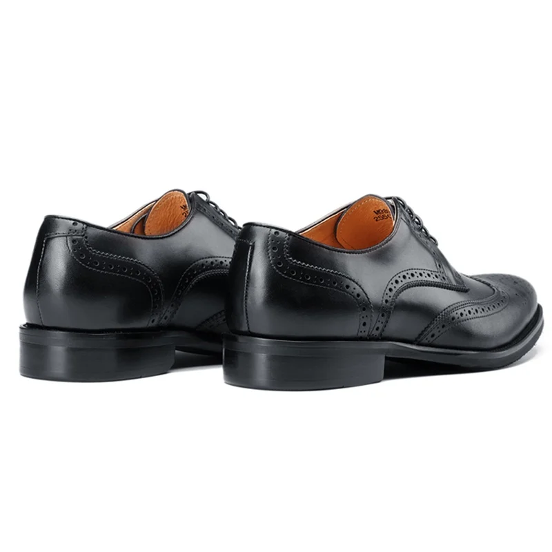 

High Quality Genuine Leather Men's Carved Footwear Formal Dress Handmade Pointed Toe Wedding Party Wingtip Brogue Shoes MLT23