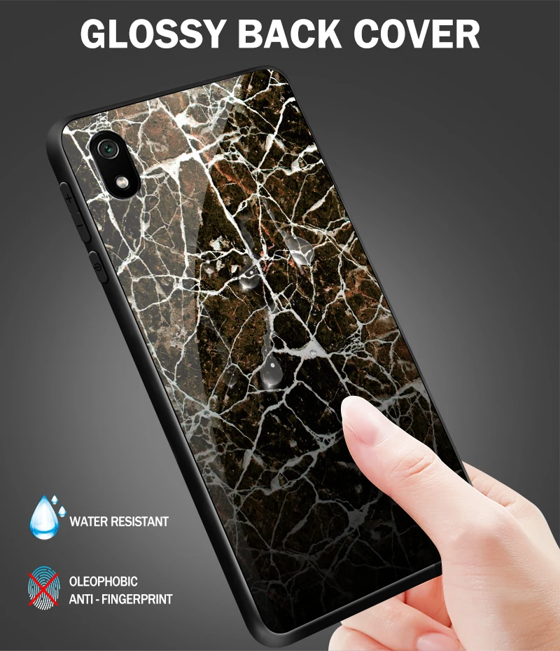 Чехол из закаленного стекла для Xiaomi Redmi 5A 6A S2 GO Plus, жесткая задняя крышка для Vivo Z5X IQOO NEX AS S1 Pro, TPU, PC, дизайн в полоску, чехол