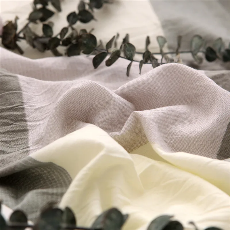 Комплект постельного белья в скандинавском японском стиле всесезонный простой