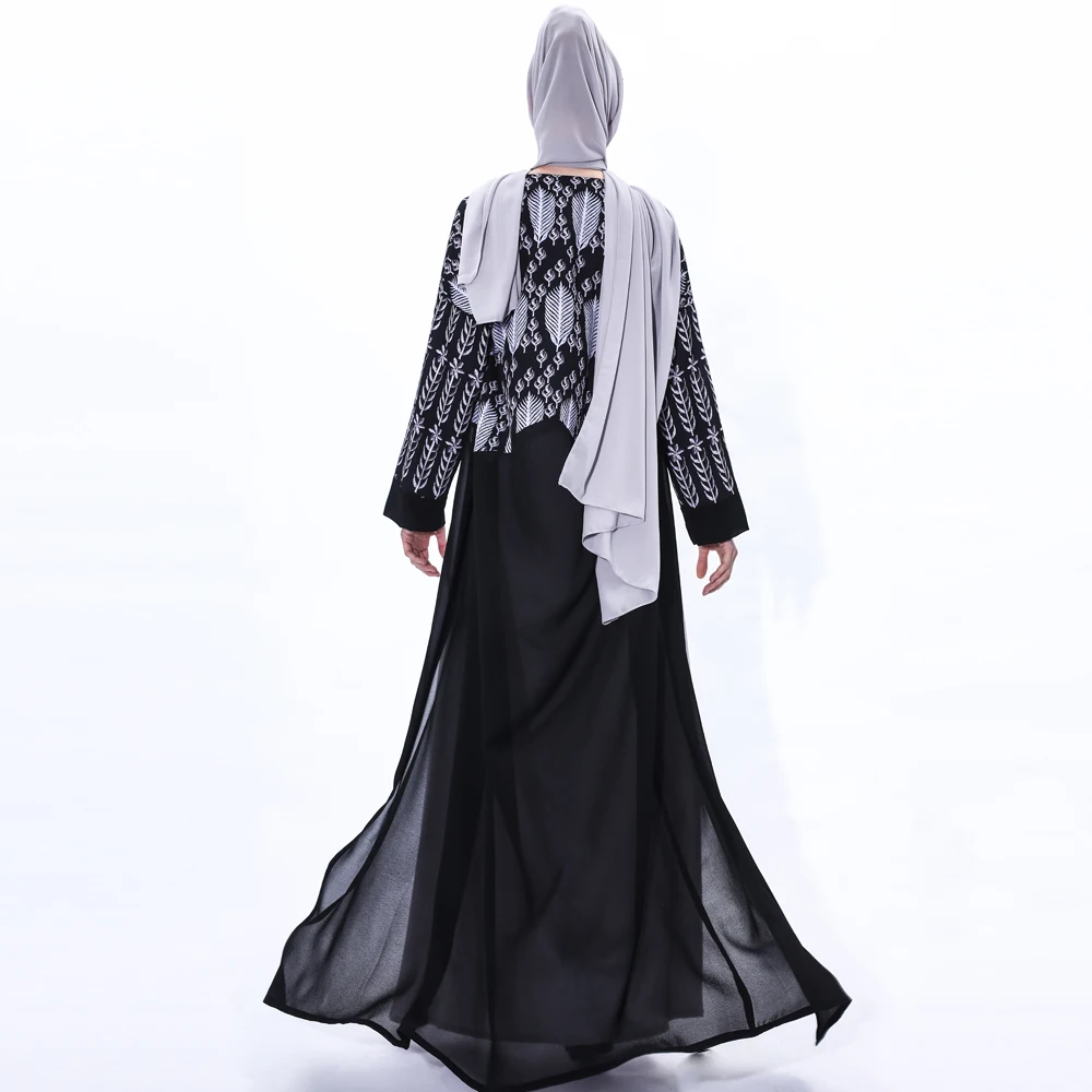 Кимоно абая из шифона кардиган мусульманский хиджаб платье турецкий Абая для