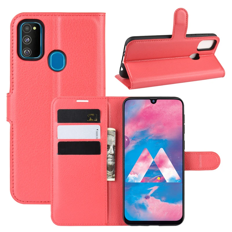 Red Для samsung M30s Чехол Флип Роскошный кошелек ПУ мешки кожаные для телефона для samsung Galaxy M30s M 30S SM-M307F M307 M307F задняя крышка - Цвет: Red