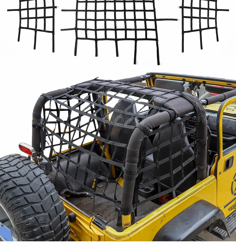 MOPAI автомобильный чехол для Jeep Wrangler TJ Автомобильный багажник Багажник на крыше грузовая сетка для хранения для Jeep Wrangler TJ 1997-2006