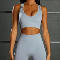 seamless women yoga set workout sportswear gym clothing women sport set fitness crop top hight waist leggings sport suits