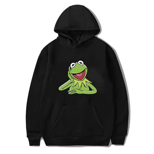 

Женская толстовка с капюшоном, Красивые Пуловеры в стиле аниме с эстетическим принтом лягушки, кавайная одежда, свитшот с длинным рукавом, о...