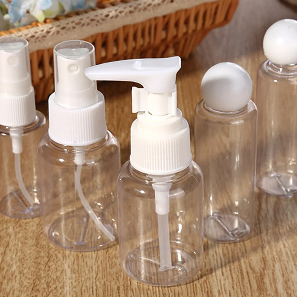 

1 Set 10pcs Travel Empty Bottle Kit Portable Pet Cosmetics Bottle Makeup Bottle Sprayer Bottle Cosmetics Container for Travel (W