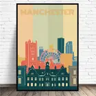Manchester City Ретро городской пейзаж живопись холст настенные картины печать на холсте домашний Декор настенный плакат для декора для Гостиная