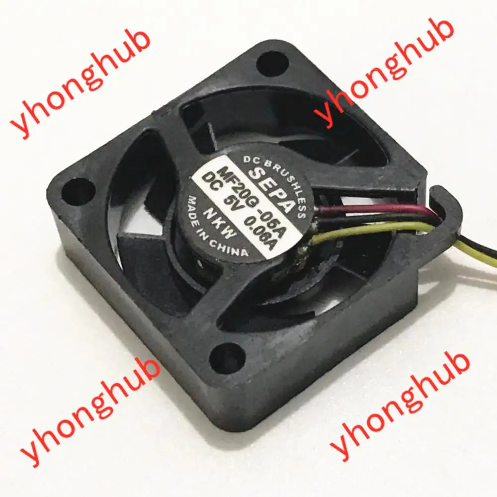 SEPA MF20G 05A DC 5V 0.06A 20x20x6 мм 3 провода Сервер вентилятор охлаждения|fan dc|fan dc 5vdc 5v fan |