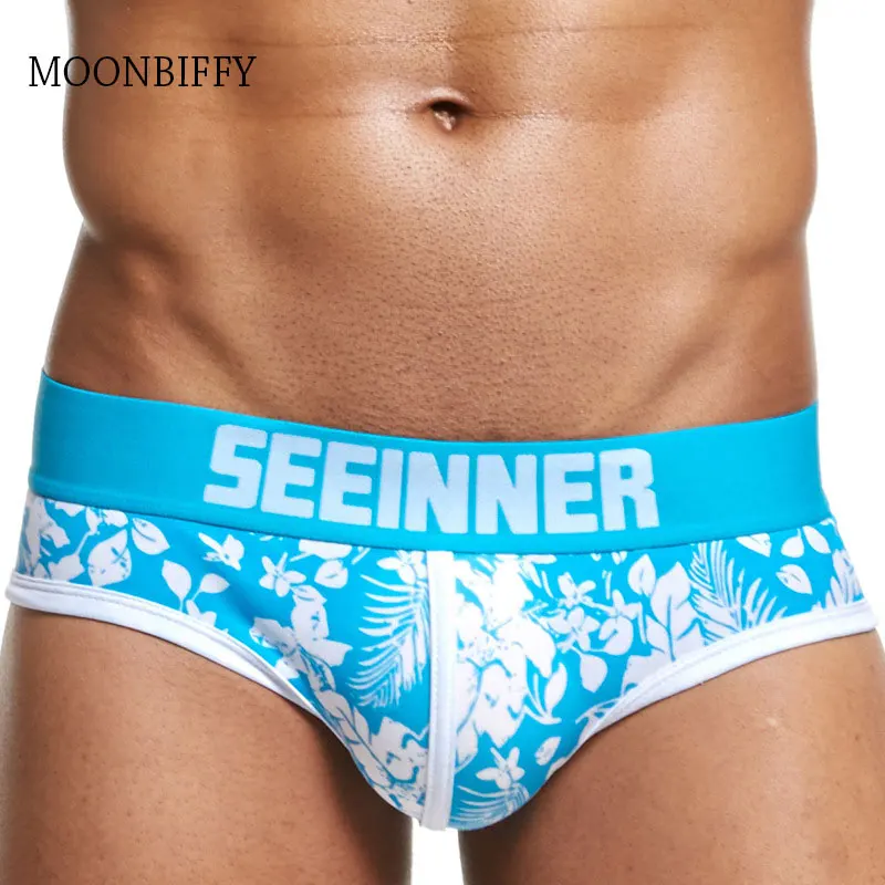 

2021 Men's Underwear Seeinner Men Briefs A Undertakes To Cotton Leaves