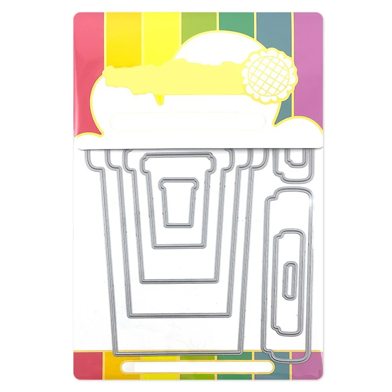 

2021 New Nesting Coffee Cup Metal Cutting Dies For DIY Craft Making Paper Greeting Card and Scrapbooking No Clear Stamps Set