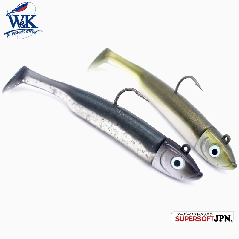 W&K Brand Soft Lure 9cm/22g Jig Head 3/0 22g Ultimate Inshore Bait And Boat Fishing For Code Seabass J1701|fishing lure|soft baitssoft lure |