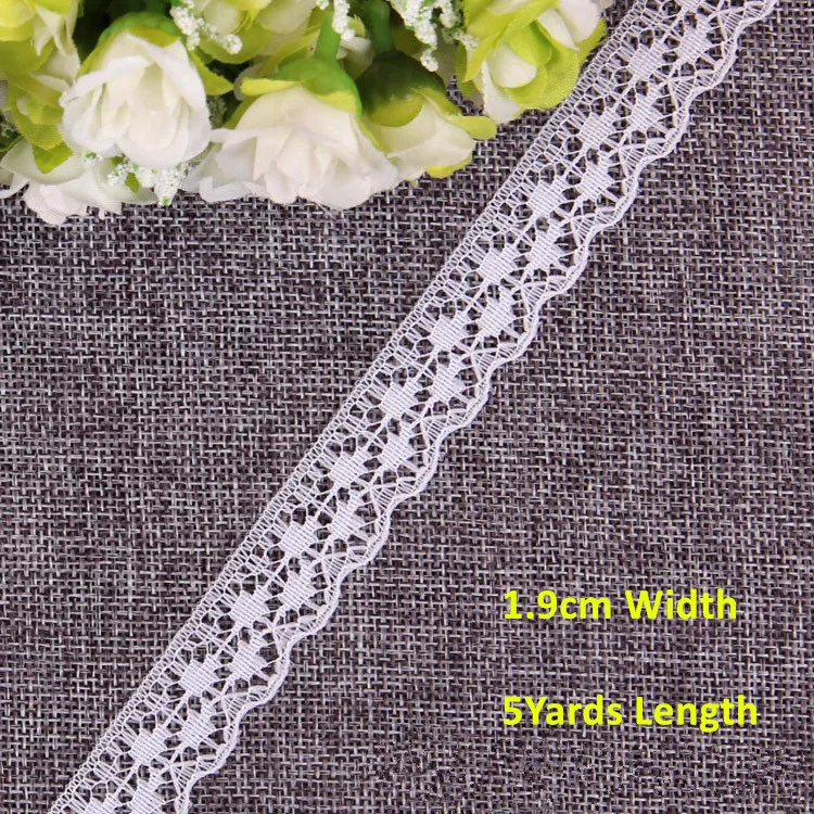 5 ярдов белая кружевная цветочная ткань сделай сам лента аксессуары подарочная
