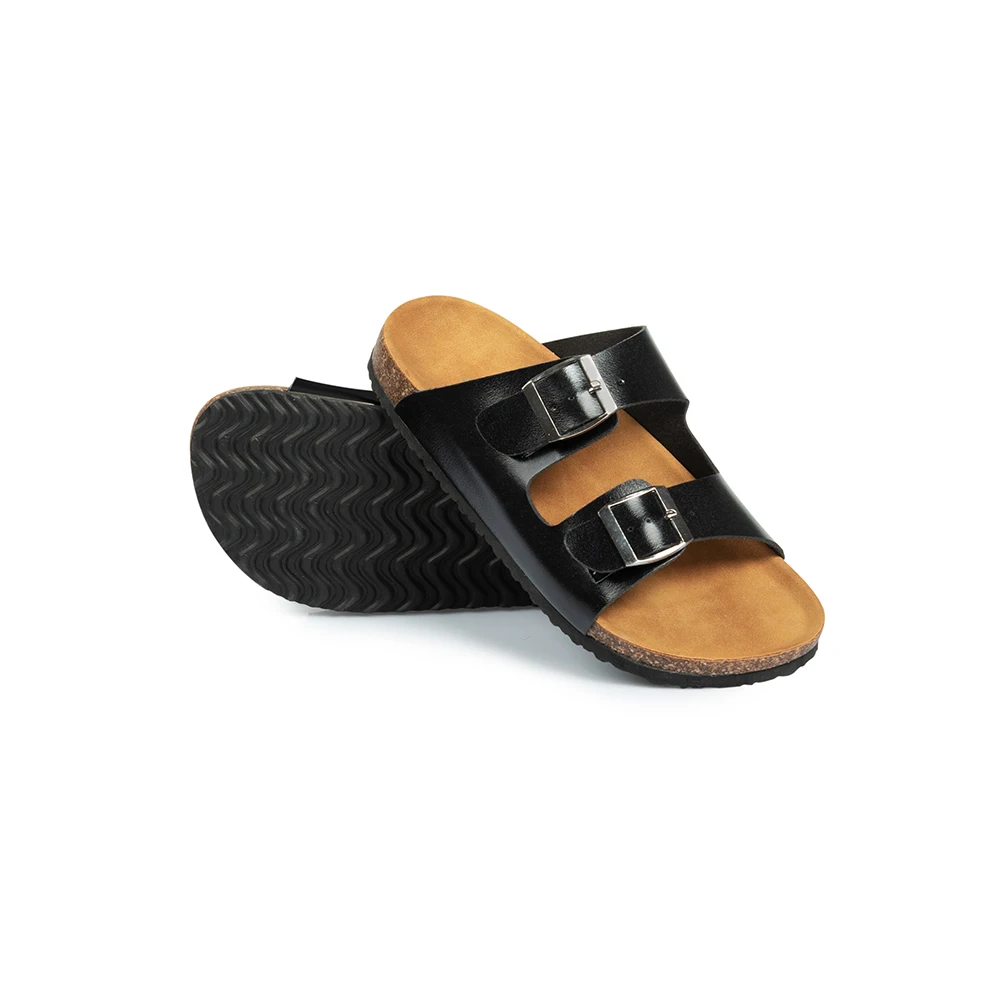 

2020 Hot Sale Summer Beach Cork Slippers Sandals Casual Double Buckle Clogs Sandalias Women Men Slip on Flip Flops Flats Shoes