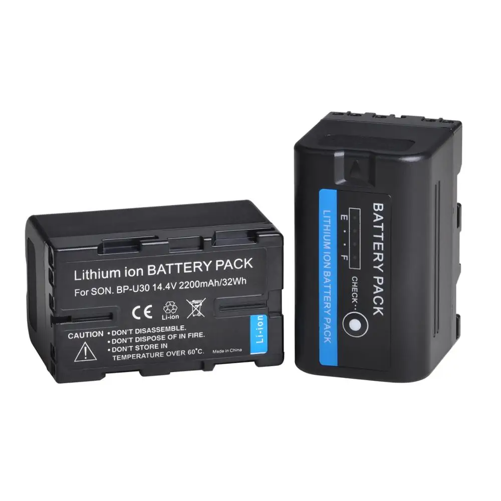 Bateria da Câmera para Sony Batmax bp U60 U90 Pmw Xdcam ex 100 150 160 200 Ex1 Ex3 f3 F3k Bp-u30 U30 Bpu30 2200mah