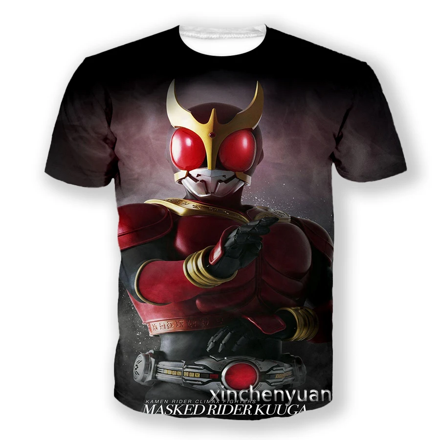 

xinchenyun New Men/Women Anime Kamen Rider 3D Printed Short Sleeve T-Shirt Fashion T Shirt Sport Hip Hop Summer Tops L66