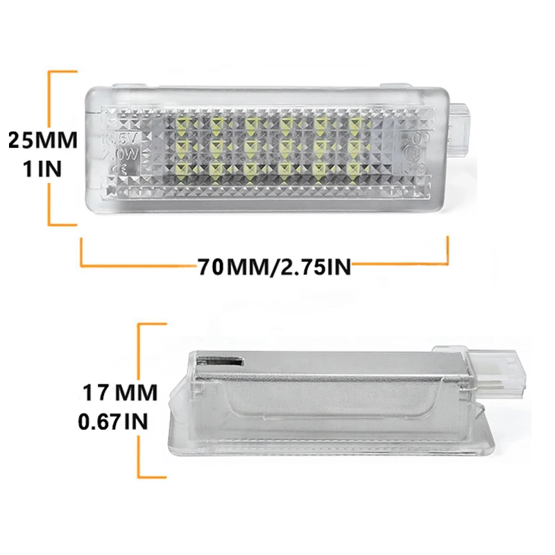 2 шт. светодиодный багажник Чемодан лампы двери для ног любезно светильник Land Rover