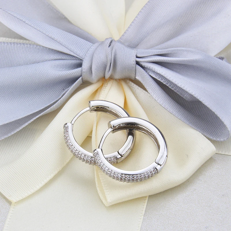 Новое поступление медные серьги золотого/серебряного цвета белые кольца для
