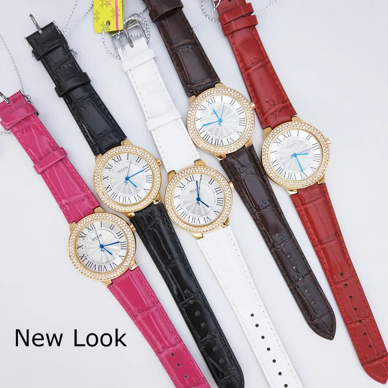 Топ Юлий леди женские наручные часы бизнес элегантный горный хрусталь Рим Мода