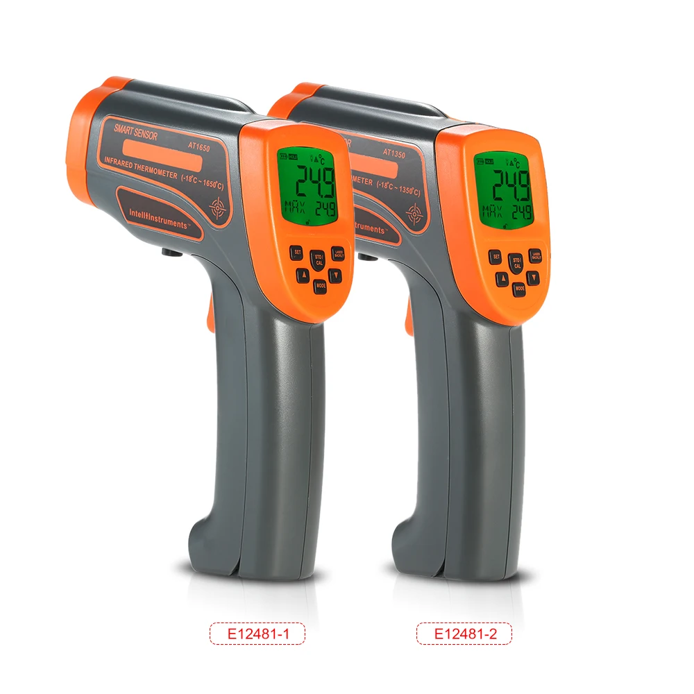 

-18~1650 Industrial Infrared Thermometer with Adjustable Emissivity Data Storage Digital Laser Thermometer Temperature Gun