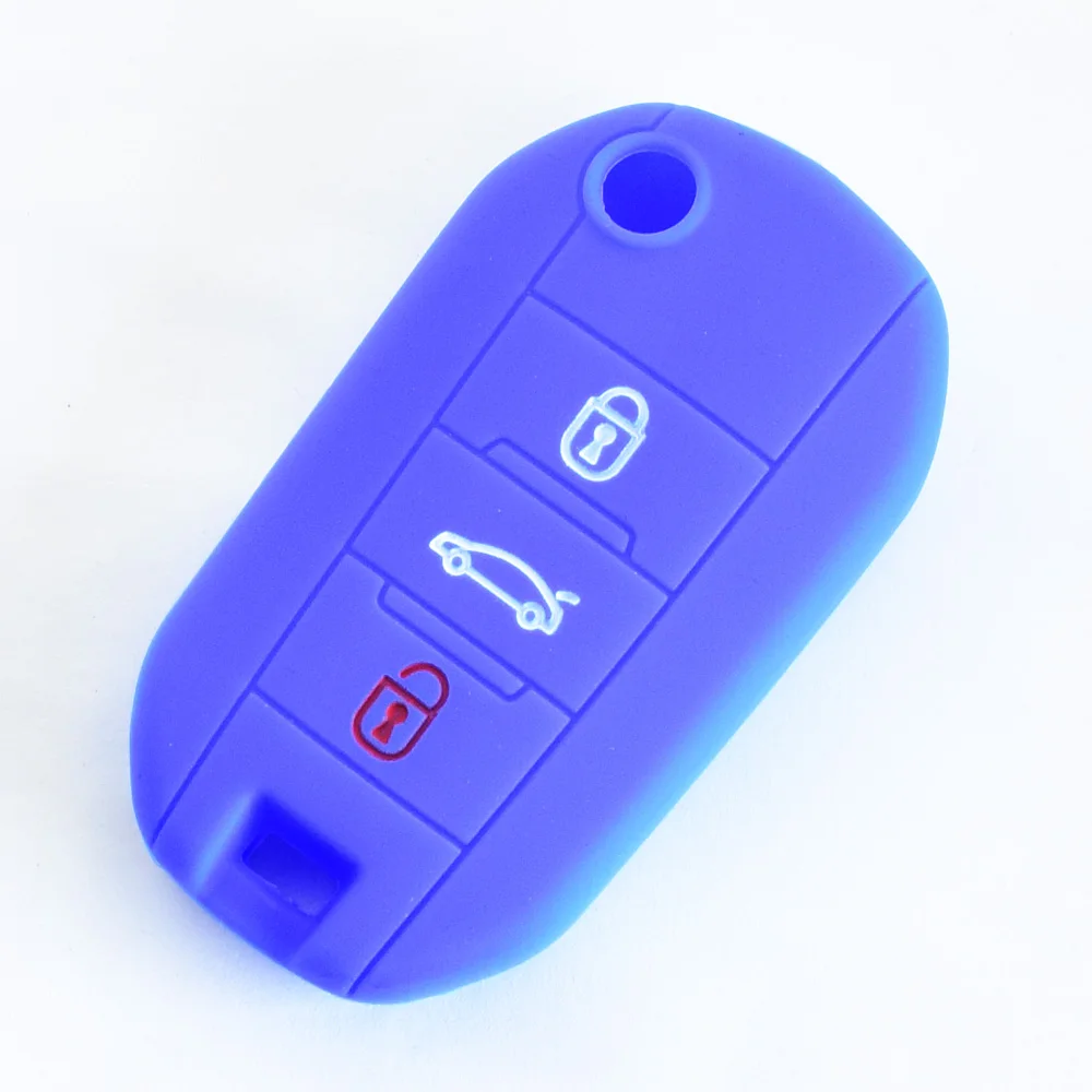 Силиконовый чехол для ключей от машины Peugeot 508 208 308 2008 Citroen C4 Cactus Opel Corsa складной с 3
