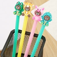 36pcs korean cute pens kawaii milk alligator frog pig bear stationery pen funny school rollerball stuff thing kawai stationary