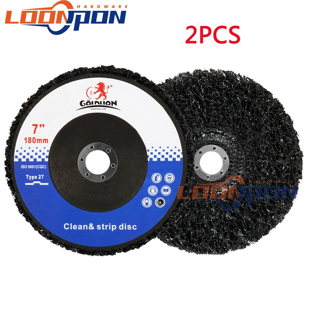 

2pcs 100/115/125/150/180mm Poly Strip Disc Abrasive Wheel Paint Rust Removal Clean For Angle Grinder