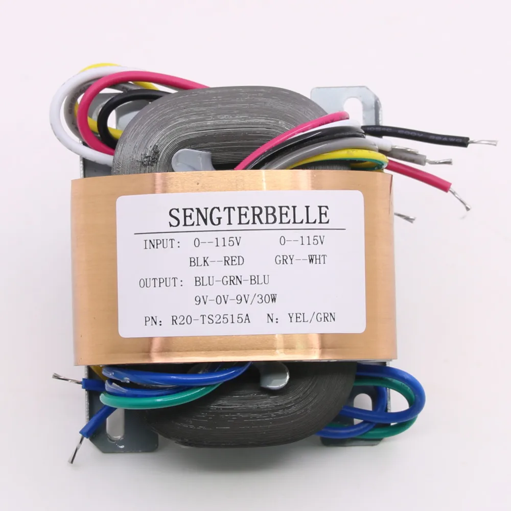 30VA hi end R core медный трансформатор для усилителя/наушников/dac/усилителя/phono dual 6 в 9 12