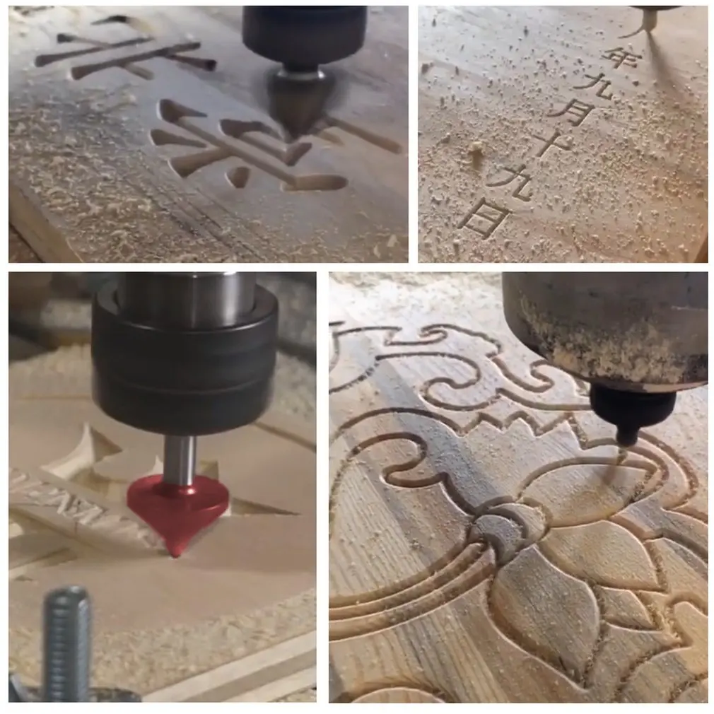 

8mm 3D V Engraving Bit CNC Milling Cutter Router Bits For Wood Tungsten Woodworking 60/90/120/150 degree Milling Cutter