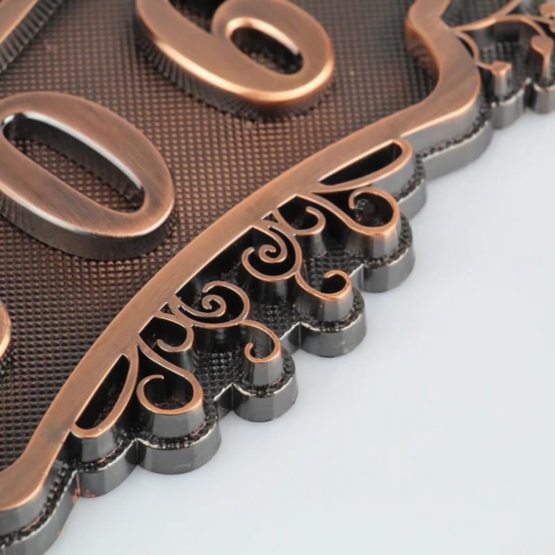 Европейская табличка с номером двери античная медная номерами от 3 до 4 для отеля