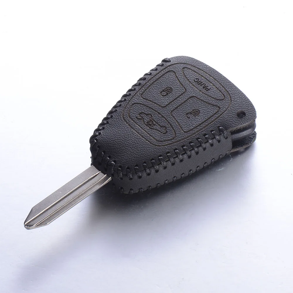 Чехол для ключей из натуральной кожи Fiat Dodge Chrysler Journey Jeep wrangler Cherokee Liberty Compass Longitude
