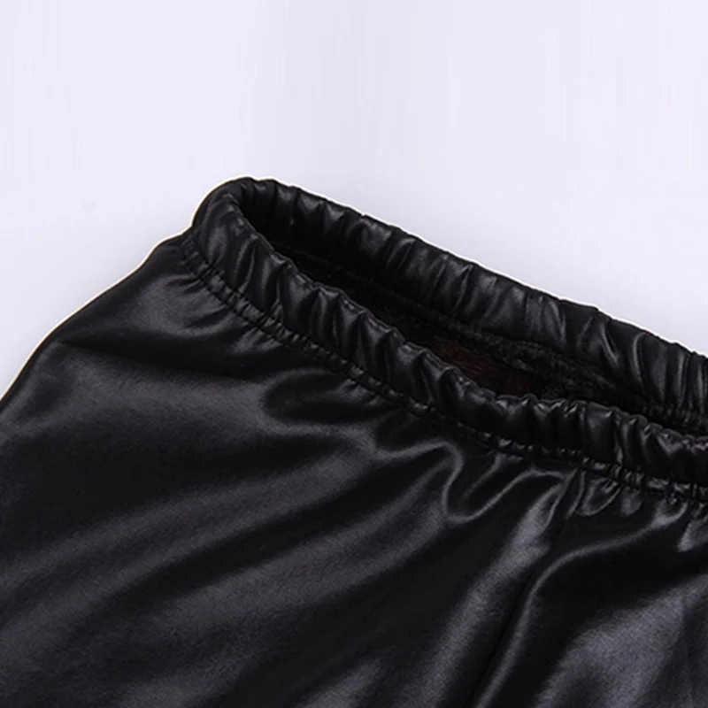 1 шт. детские леггинсы из ПУ кожи с цветочным принтом | Мать и ребенок